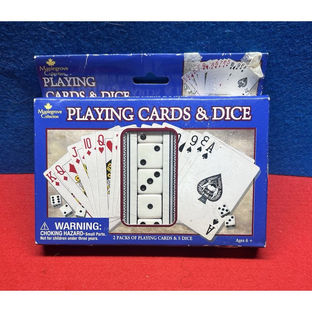 Classic Playing Cards & Dice Set 2 Decks Complete and 5 Dice by‎ Cardinal
